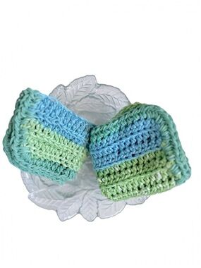 Hand Crafted Crochet Colorful All Purpose Cotton Reusable Bath or Dish Cloths